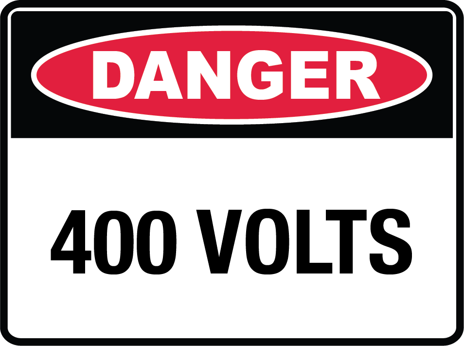 Danger 400 Volts (400V) Safety Sign